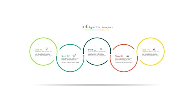 Diseño de círculo de plantilla de infografía de negocios de presentación