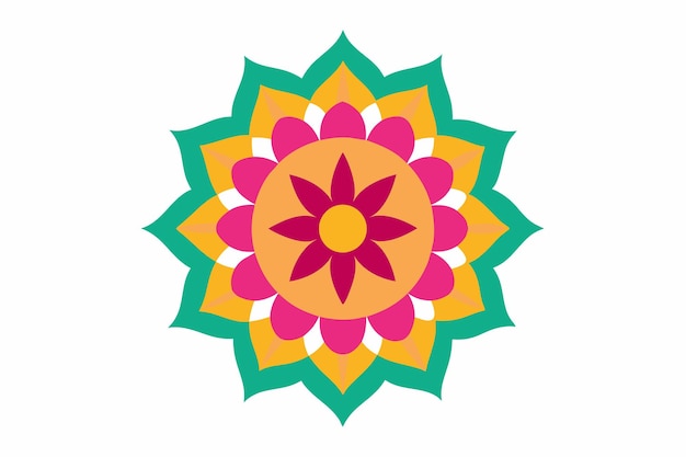 un diseño en un círculo que se llama la flor