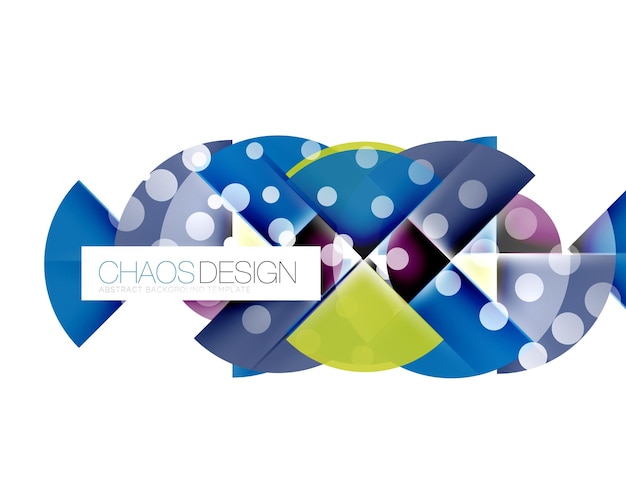 Diseño de círculos de composición abstracta geométrica