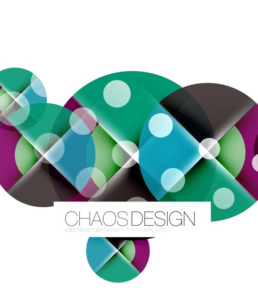 Diseño de círculos de composición abstracta geométrica