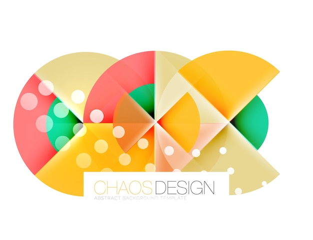Diseño de círculos de composición abstracta geométrica