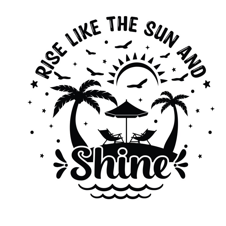 Vector diseño de citas inspiradoras de verano diseño vectorial de tipografía de verano
