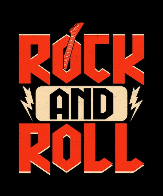 Diseño de citas de tipografía de rock and roll