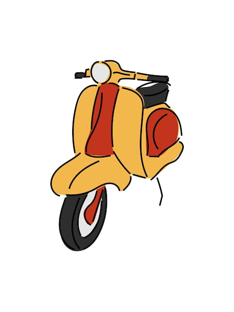 Diseño clásico del ejemplo del vector de la vespa vespa