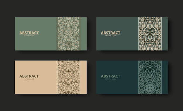 diseño clásico de tarjetas con patrón ornamental