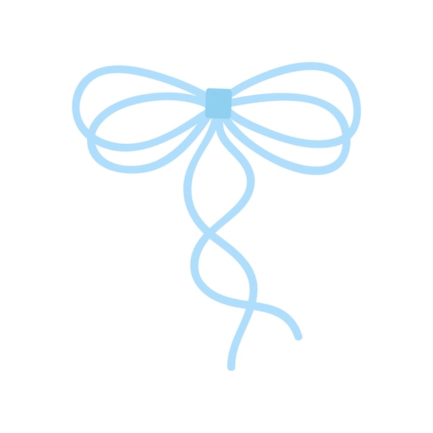 Diseño de clipart de arco de cinta Día de San Valentín o boda decorados con arcos de cinta Elementos de dibujos animados para regalo