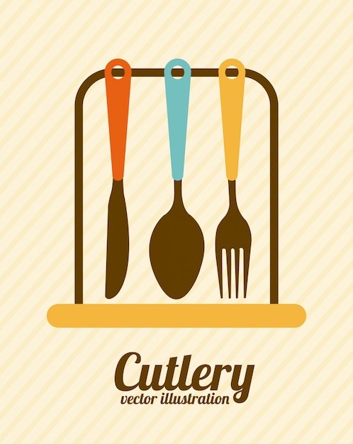 Vector diseño de cocina sobre fondo beige ilustración vectorial