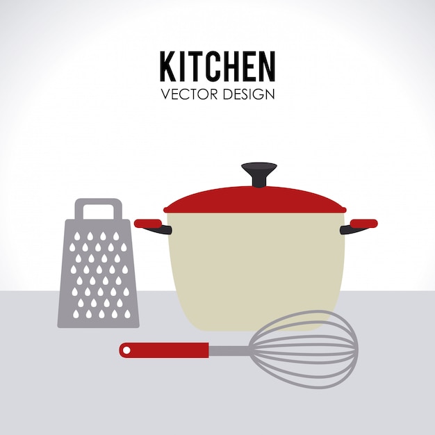 Diseño de cocina sobre fondo blanco.