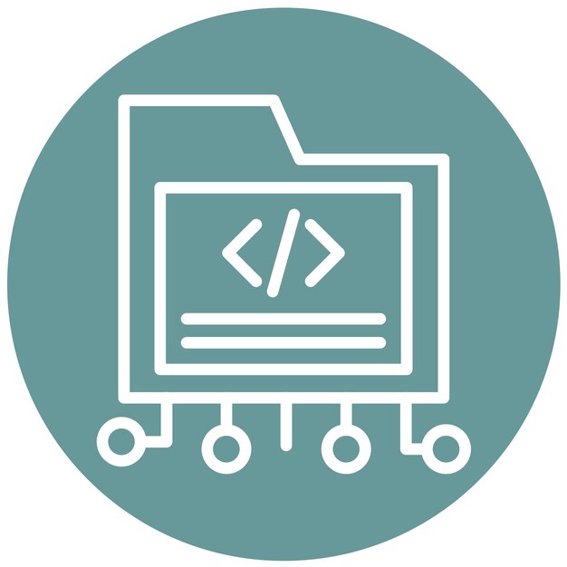 Diseño de código de cifrado vectorial Estilo del icono