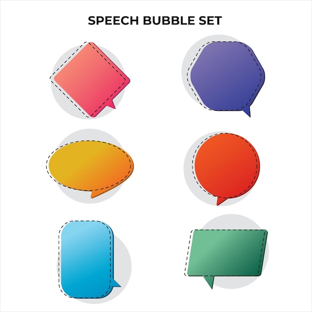 Diseño de colección de burbujas de discurso moderno