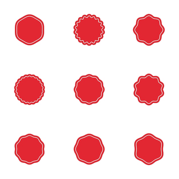 Diseño de la colección de elementos de etiqueta de venta roja