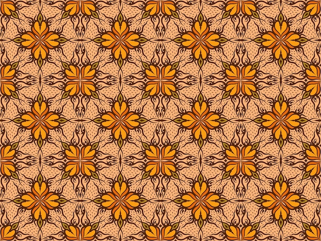 Diseño de colección de fondo de patrón de batik indonesio3