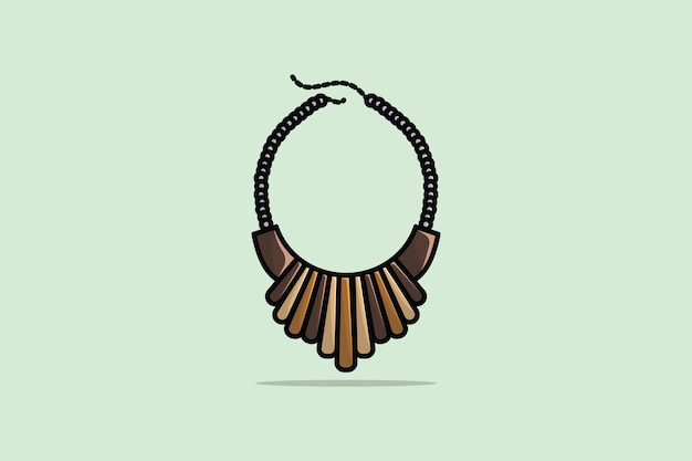 Diseño de collar de moda o accesorio femenino icono de moda ilustración vectorial Objetos de moda de belleza