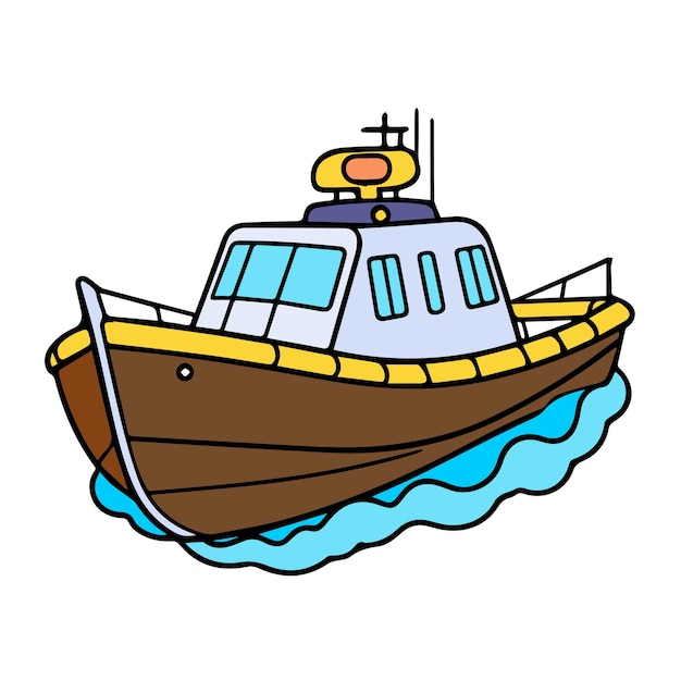 diseño de color del contorno del bote salvavidas