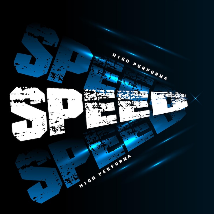 Vector diseño de color degradado de efecto de texto de velocidad vectorial
