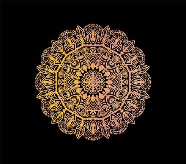 Diseño de color degradado de mandala de lujo vector gratuito