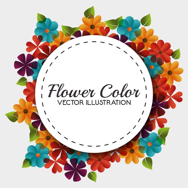 Diseño de color de la flor