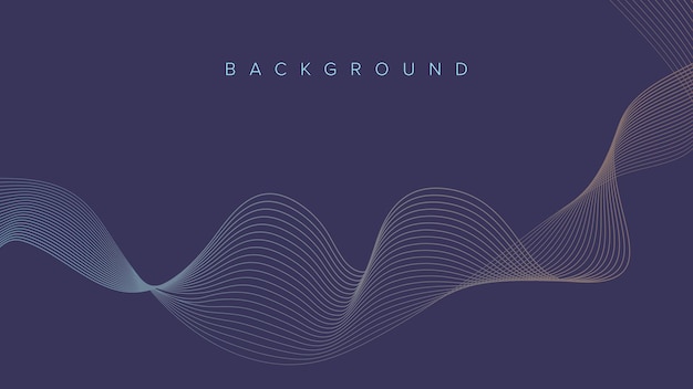 Diseño de color de línea de onda de banner de fondo abstracto
