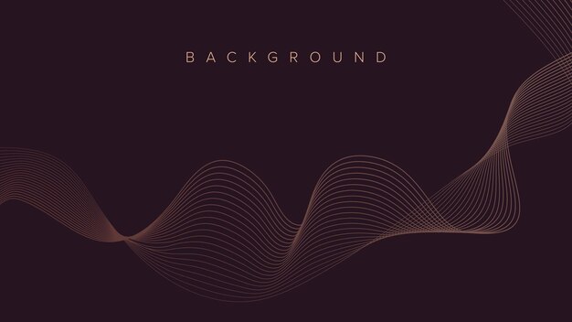 Diseño de color de línea de onda de banner de fondo abstracto