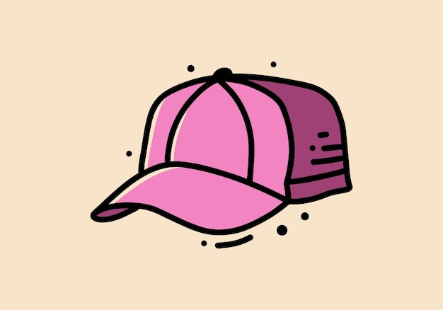 Diseño en color morado de una gorra deportiva