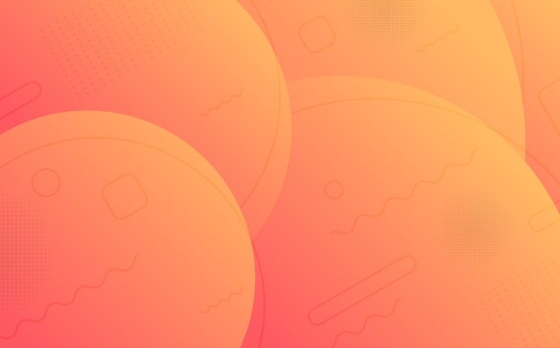 Diseño de color naranja con gradiente abstracto con diseño de patrón geométrico estilo de decoración superposición con estilo de líneas fondo mínimo