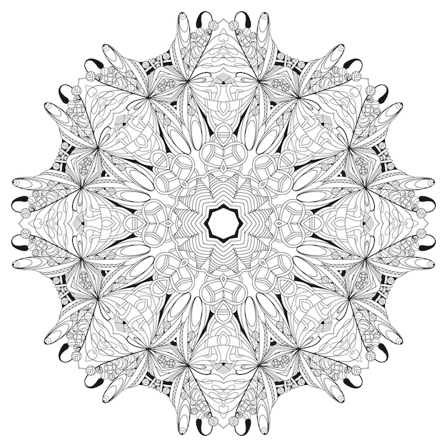 diseño de coloración de mandalas