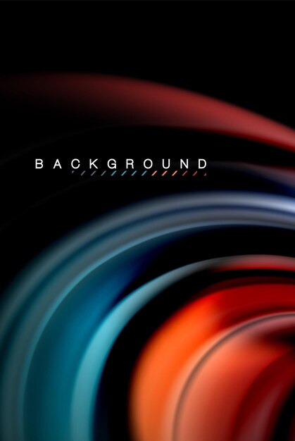 Diseño de colores líquidos fluidos mármol colorido o plástico textura ondulada fondo elementos multicolores brillantes en negro para presentación de negocios o tecnología o diseño de portada de folleto web papel tapiz