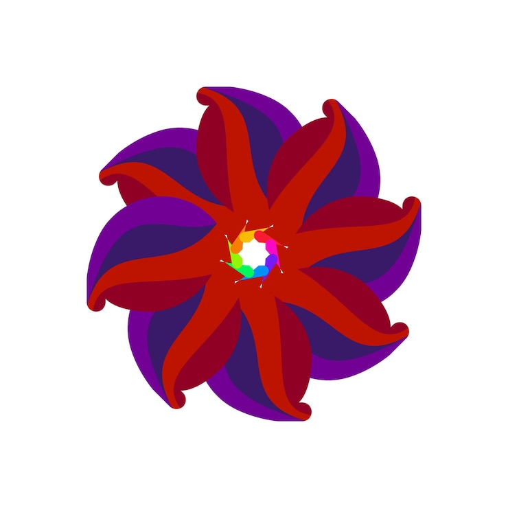 Vector diseño colorido abstracto floral