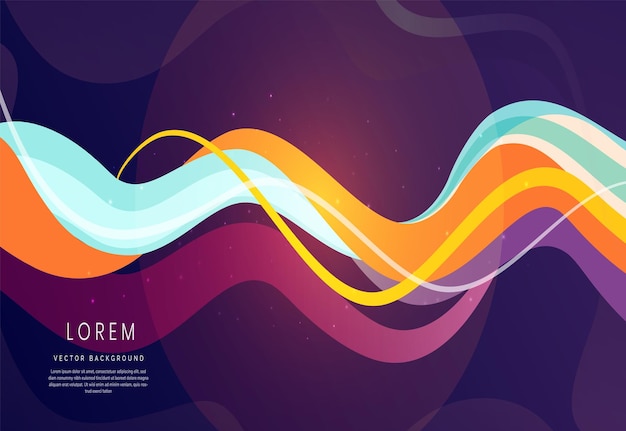 Diseño colorido abstracto del fondo de la onda