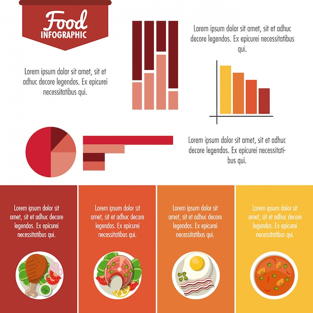 Vector diseño colorido de alimentos saludables infografía