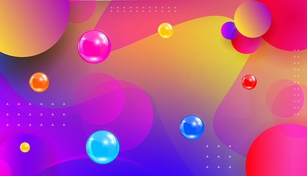Un diseño colorido del arcoíris con círculos multicolores pintados al azar con purpurina