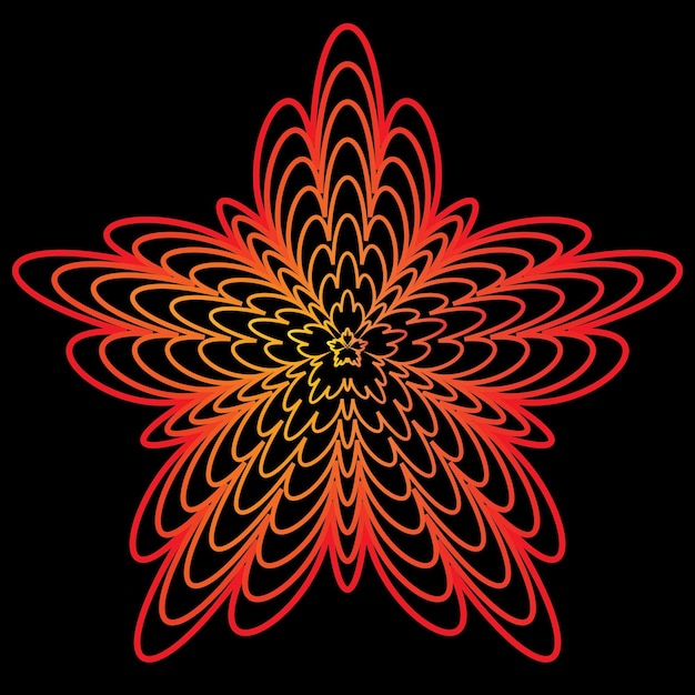un diseño colorido con un centro rojo que dice el centro