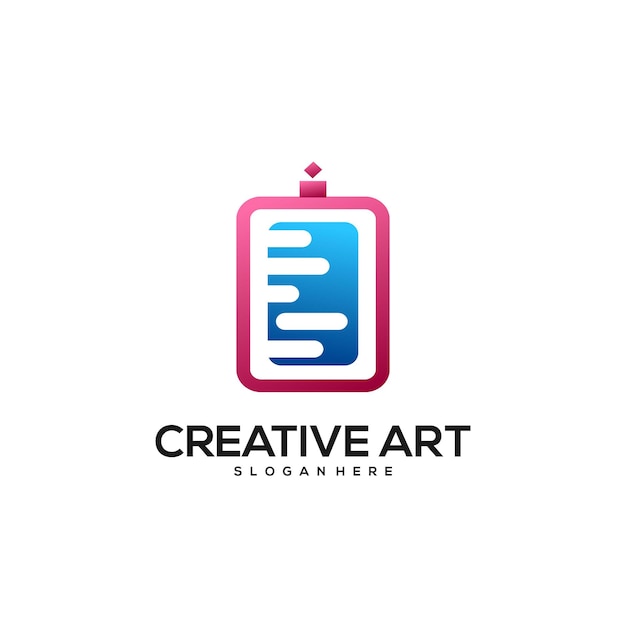 Diseño colorido degradado de logotipo de energía