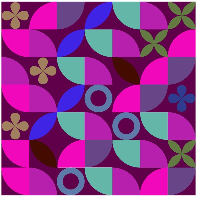 un diseño colorido con un diseño de colores en el medio