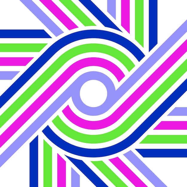 un diseño colorido con un diseño de colores en el medio