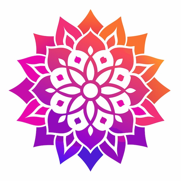 un diseño colorido con un diseño de flores en él