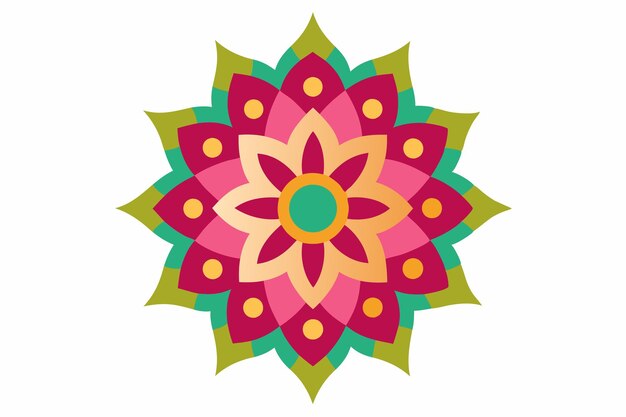 un diseño colorido con un diseño de flores en él
