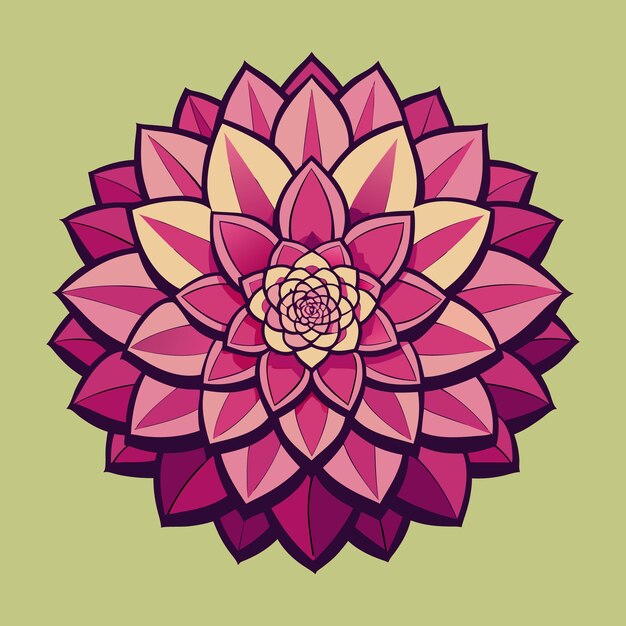 un diseño colorido de una flor que está en un fondo verde