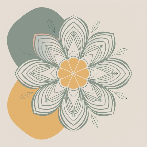un diseño colorido con una flor