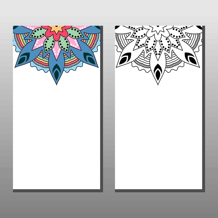 Vector diseño colorido del fondo de la bandera de la mandala