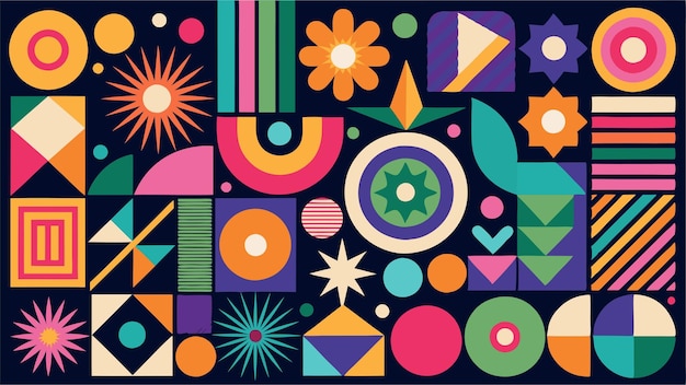 un diseño colorido con un fondo colorido y un diseño colorado
