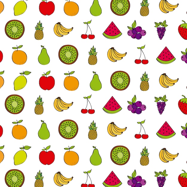 diseño colorido de fondo de frutas