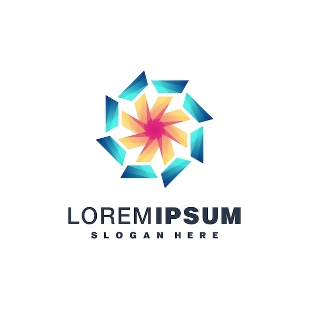 Diseño colorido de logo