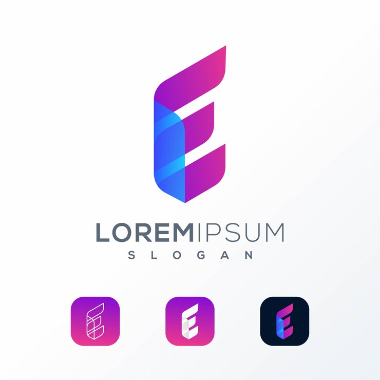 Vector diseño colorido del logotipo de tech e listo para usar