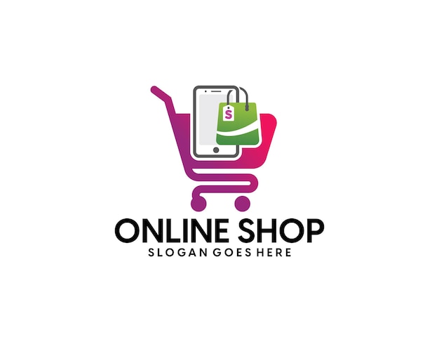 diseño colorido del logotipo de la tienda