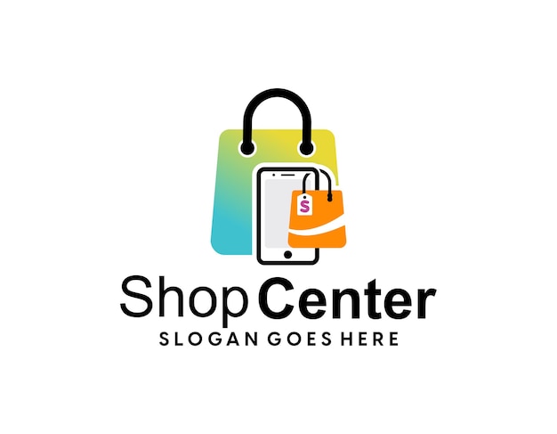 diseño colorido del logotipo de la tienda