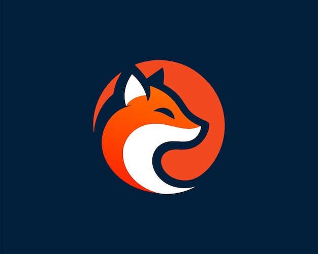 Diseño colorido del logotipo del zorro