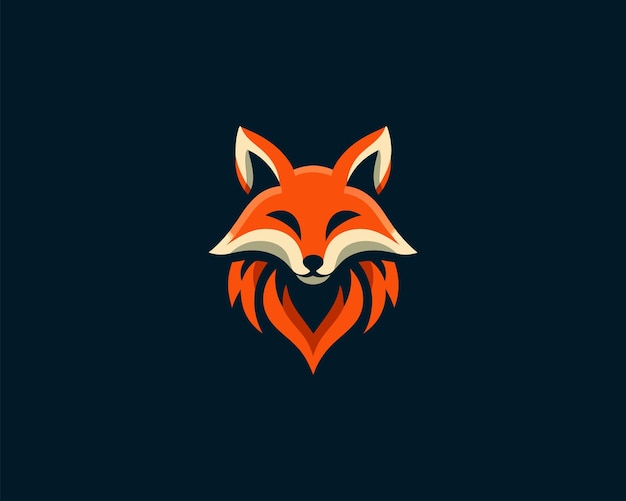 Diseño colorido del logotipo del zorro