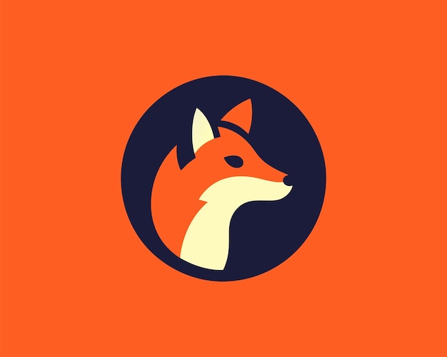 Diseño colorido del logotipo del zorro