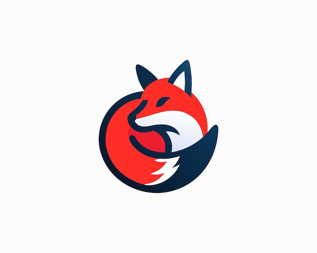 Diseño colorido del logotipo del zorro